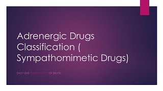 Classification of adrenergic drugs pharmacology druginspector analyticalchemist rrbpharmacist [upl. by Shyamal375]