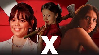 X 2022 Movie  Mia Goth Jenna Ortega Martin Hen Brittany Snow  Review and Facts [upl. by Eirrok]