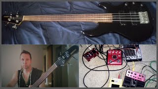 Fretless bass improv with percussion loop amp Korg Kaossilator [upl. by Ecirahc]