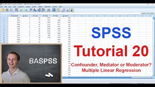 SPSS 20  Confounder Mediator or Moderator  Multiple Linear Regression [upl. by Grannie]