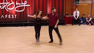 Improv West Coast Swing Dance  Ben Morris amp Alyssa Glanville  Budafest 2018 Pro Show [upl. by Hgieloj]