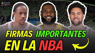 LAS FIRMAS IMPORTANTES EN LA NBA Lebrom James Klay Thompson Demar DeRozan [upl. by Hewes]