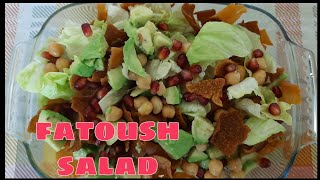 How to make Fatoush salad Arabic Salad [upl. by Sivert]