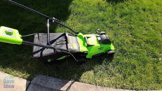 Greenworks 40V 16quot Brushless Cordless Push Lawn Mower  Blower [upl. by Ellison]