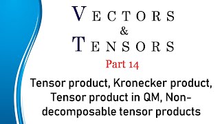 What is tensor product  Tensor analysis  Introduction tensor  Kronecker product  Tensor calculus [upl. by Chan]