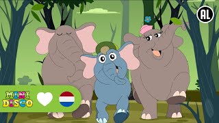 DAAR KOMT EEN OLIFANT  Kinderliedjes  Liedjes voor Peuters en Kleuters  Minidisco [upl. by Arianie]