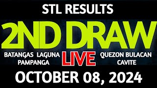 Stl Result Today 2nd draw October 08 2024 STL Batangas Live [upl. by Eramal]