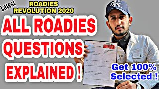 Roadies Revolution 2020 Audition Form Explained  Roadies Mein Kaise Jaye  themovingship [upl. by Assiled964]