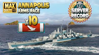 Cruiser Annapolis NA damage record amp 10 ships sunk  World of Warships [upl. by Assetniuq828]