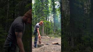 Always chopping wood choppingwood campfire axe woodchopping [upl. by Teiluj]