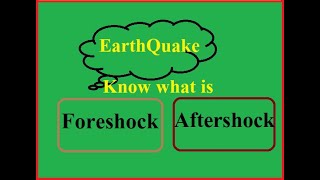 EarthquakeForeshockAftershocks know the process of Aftershocks [upl. by Rai]