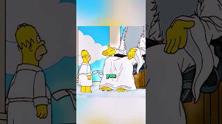 Homer Meets God Face to Face simpsons shorts [upl. by Medrek]