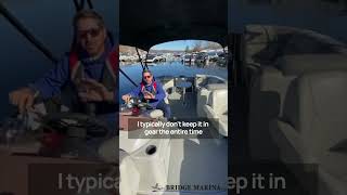 Backing a Pontoon Boat Out of the Slip Boat Docking Tips from Bridge Marina PART 1 of 2 shorts [upl. by Ardnuhsed732]