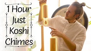 1 Hour of Koshi Chimes  Gentle Meditation Music  Fire Earth Wind Water Chimes to Calm Anxiety [upl. by Dougal]