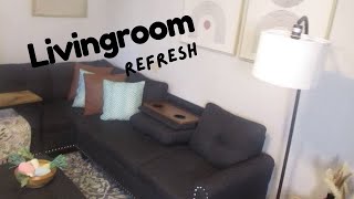 Living room refresh New Wayfair Sofa Daily Vlog [upl. by Holmann]