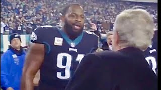 Fletcher Cox Trash Talks President George W Bush before Eagles Game via NFL [upl. by Mascia]