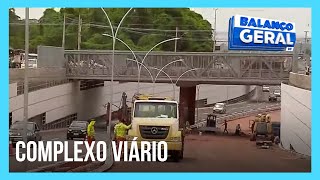 Trânsito é parcialmente liberado nas obras do Complexo Viário do Jardim Botânico  Balanço Geral DF [upl. by Rexer]