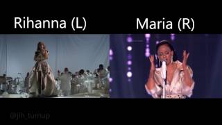 Rihanna Vs Maria Tyszkiewicz  Diamonds  Live Comparison [upl. by Lledrac73]