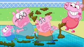 What happened to Peppa in the Pool  Peppa Pig Funny Animation [upl. by Brien]