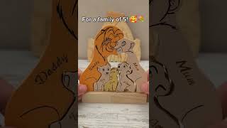 Hakuna Matata A lion family for you 🥰 wooden personalizedgifts wood woodart woodenartistry [upl. by Bernadette]