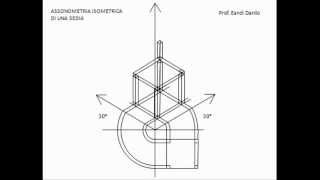 Assonometria isometrica di una sedia [upl. by Stoughton]