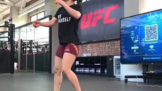 UFC Weili Zhang Kick the shuttlecock with Kung fu，but [upl. by Zorana]