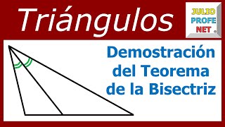 TEOREMA DE LA BISECTRIZ DEMOSTRACIÓN [upl. by Morel]