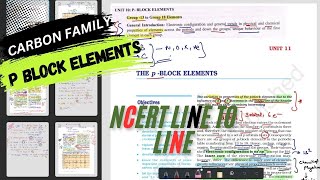 NCERT line by line📚  P Block elements 🧪🧪line by line NCERT  C  family  CLASS 11th che NEETJEE [upl. by Nnairahs]