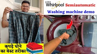 Whirlpool semi automatic washing machine demo ⚡ How to use Whirlpool Semiautomatic Washing Machine [upl. by Neitsirhc]