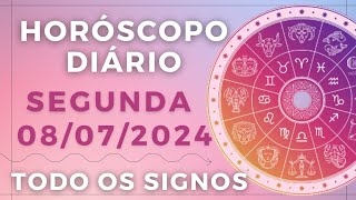 HORÓSCOPO DO DIA DE HOJE SEGUNDA 08 JULHO DE 2024 PREVISÃO PARA TODOS OS SIGNOS DIA 080724 [upl. by Gilbertine46]