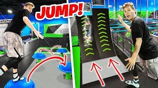 SUPER TRAMPOLINE PARK OBSTACLE COURSE [upl. by Jacobson]