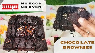 Easy Chocolate Brownie  Brownie Recipe  No Eggs amp No Oven [upl. by Soni]