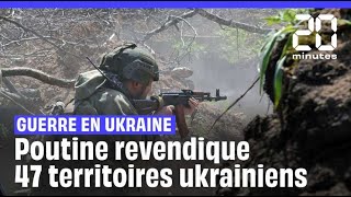 Guerre en Ukraine  Poutine revendique 47 territoires ukrainiens conquis shorts [upl. by Nadya]