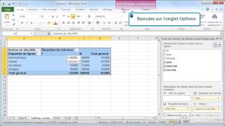 Comment déplacer un tableau croisé dynamique avec Excel 2010 [upl. by Cherilyn]