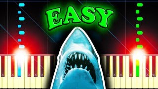 JAWS THEME  Easy Piano Tutorial [upl. by Ferro]