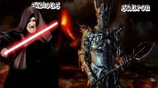 Dark Lord Sauron vs Darth Sidious  Fantasy Battle Simulation [upl. by Hgeilhsa]