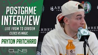 Payton Pritchard on BIG GAME Off Celtics Bench URGENCY to Get Win vs Magic  Postgame Interview [upl. by Fiel]