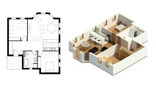 Beginner Revit Tutorial  2D to 3D Floor Plan part 2 [upl. by Tristam]