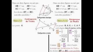Ch23  Réciproque et contraposée du Théorème de Thalès  comment rédiger [upl. by Nahgeam982]