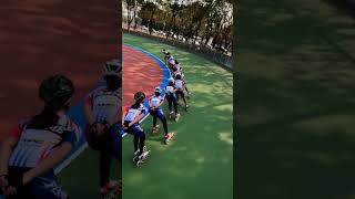 GoPro  Perfectly Synchronized Inline Skating Team 🎬 WangPeng Hsu Shorts SpeedSkating [upl. by Atiekahs]