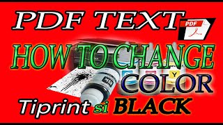 HOW TO CHANGE PDF TEXT COLOR [upl. by Milson]