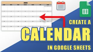 TUTORIAL Create a Printable Monthly 2022 CALENDAR in Google Sheets Easy [upl. by Vickie]