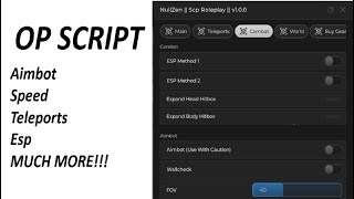 Scp Roleplay Script Updated 2024 Insane aimbot and much more [upl. by Blen825]