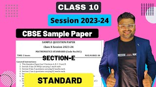 Maths Standard Sample Paper Solutions Class 10 I Session 202324 I Maths Sample Paper Solutions [upl. by Idette]