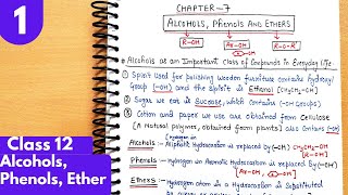 1 Alcohols Phenols Ethers Classification Allylic Benzylic alcohol Organic chemistry class12 [upl. by Aryamo]