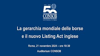 La gerarchia mondiale delle borse e il nuovo Listing Act inglese [upl. by Radek]