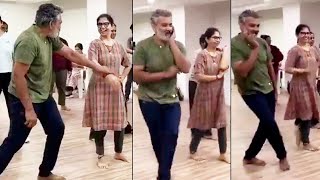 Rajamouli Crazy Dance With His Wife Rama Rajamouli To Andamaina Premarani Song  MaheshBabu SSMB29 [upl. by Anirehs497]