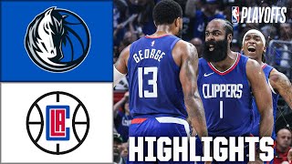 Round 1 Game 1 Dallas Mavericks vs LA Clippers  Full Game Highlights [upl. by Nylissej]