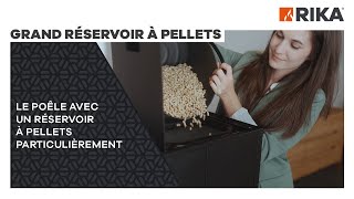 LE POÊLE AVEC UN RÉSERVOIR À PELLETS PARTICULIÈREMENT GRAND RIKA  FR [upl. by Swanson]