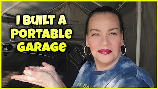 Building A Carport With My Sons  Easy To Assemble [upl. by Nibor]